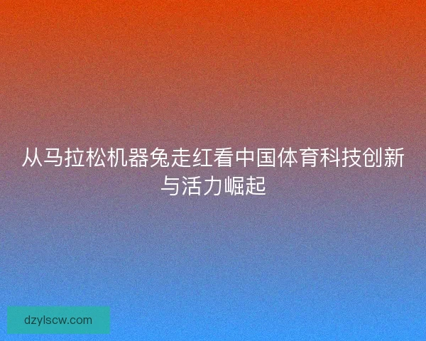 从马拉松机器兔走红看中国体育科技创新与活力崛起
